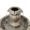 48inches Outdoor Concrete Floor Water Fountain with Submersible Electric Pump for Yard Patio Lawn Home Decor